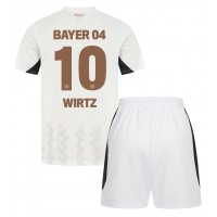 Bayer Leverkusen Florian Wirtz #10 Udebanesæt Børn 2024-25 Kortærmet (+ Korte bukser)